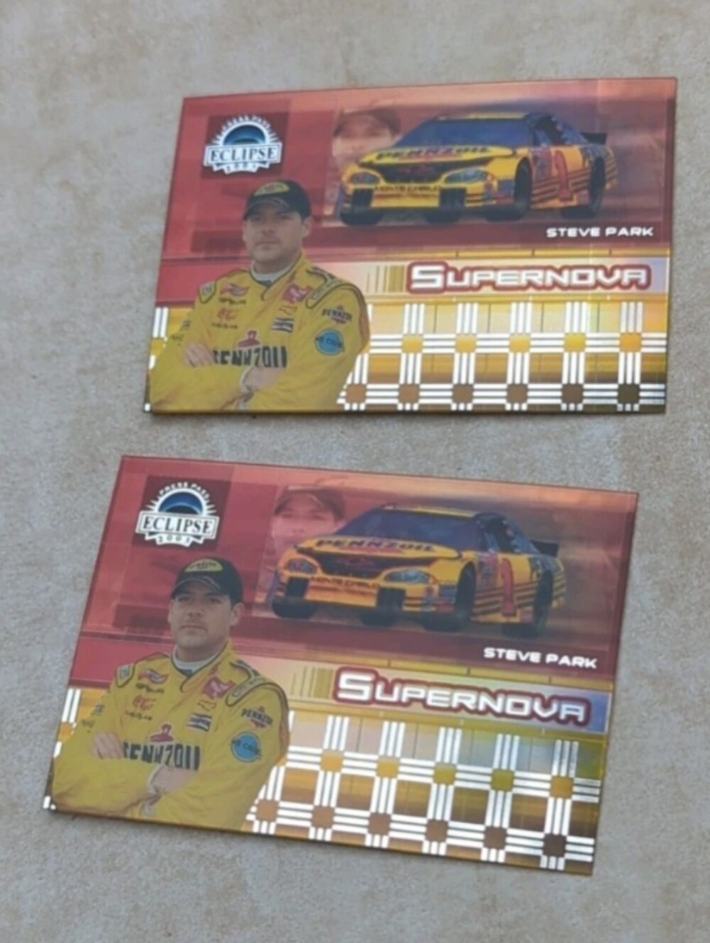 STEVE PARK - 2003 Press Pass Eclipse - Supernova Insert - Card SN1 Lot Of 2 NM